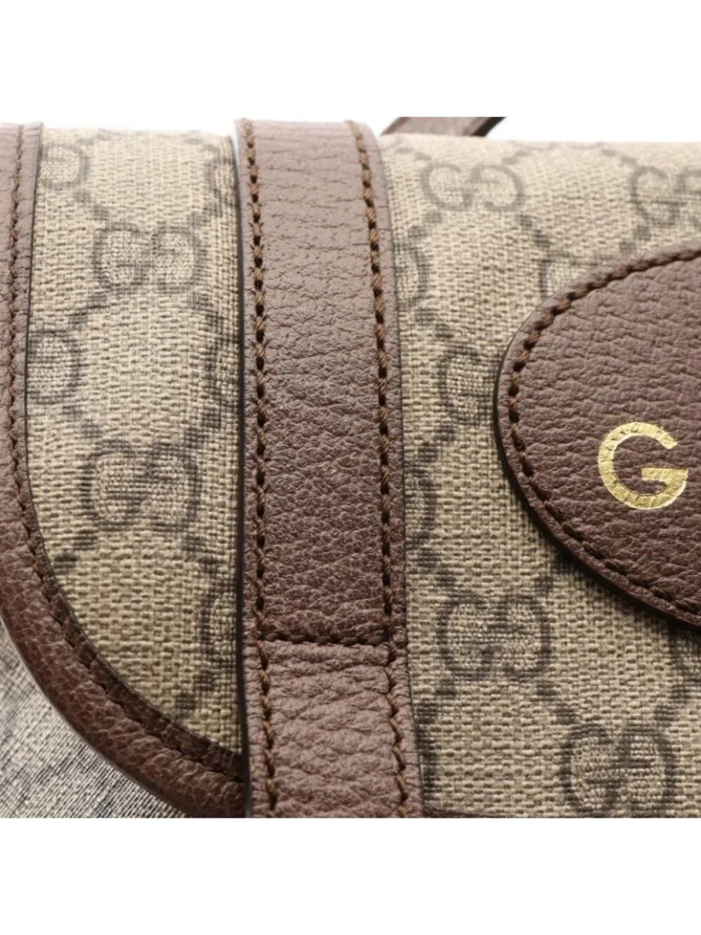 Gucci Backpack GG Supreme Cat Head Web Line Beige Canvas Leather Courier